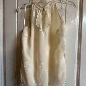 Guess Cream Lace Detail Top